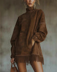 Ella Suede Tasseled Loose Dress