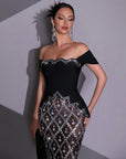 Scarlett Rhinestone Studded Gown