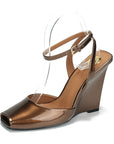 Daphne YSL Strappy Wedge Heels