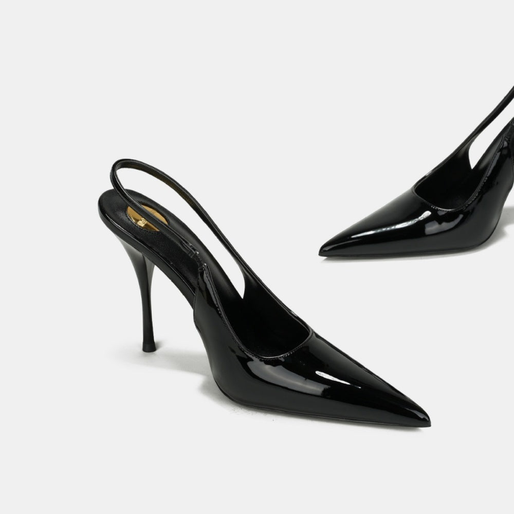 Luxe pointed slingback heels with a sleek high-heel silhouette and refined designer-inspired appeal. Perfect for power dressing, evening events, or statement styling. Available in sizes 34–43. Step into iconic sophistication—shop now!
