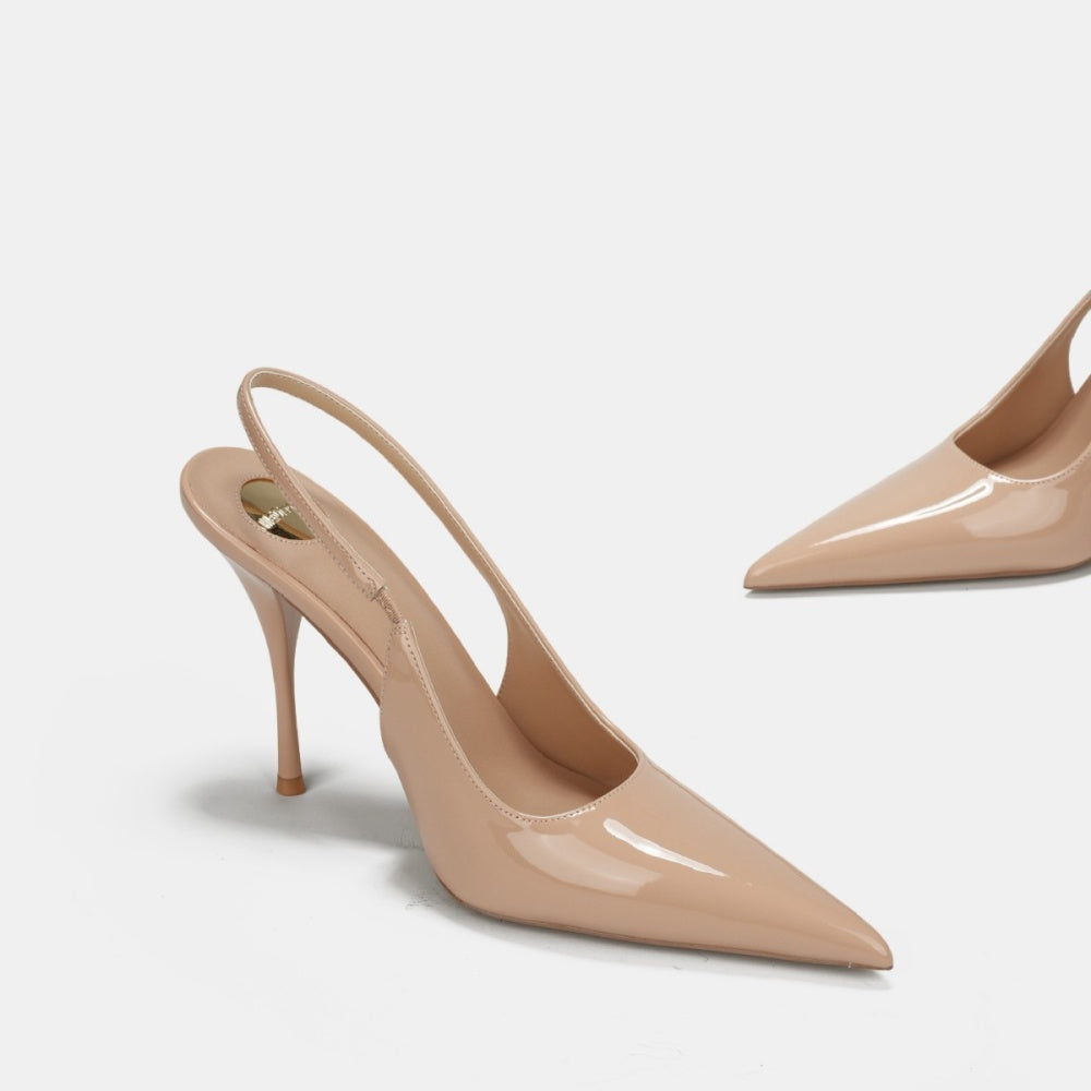Luxe pointed slingback heels with a sleek high-heel silhouette and refined designer-inspired appeal. Perfect for power dressing, evening events, or statement styling. Available in sizes 34–43. Step into iconic sophistication—shop now!