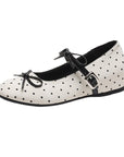 Polka Dot ballerinas with a bow