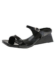 Black Low Wedge Heels