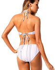Vartical Striped Classic Two Piece Bathing Suit