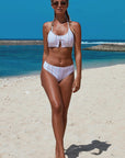 Vartical Striped Classic Two Piece Bathing Suit