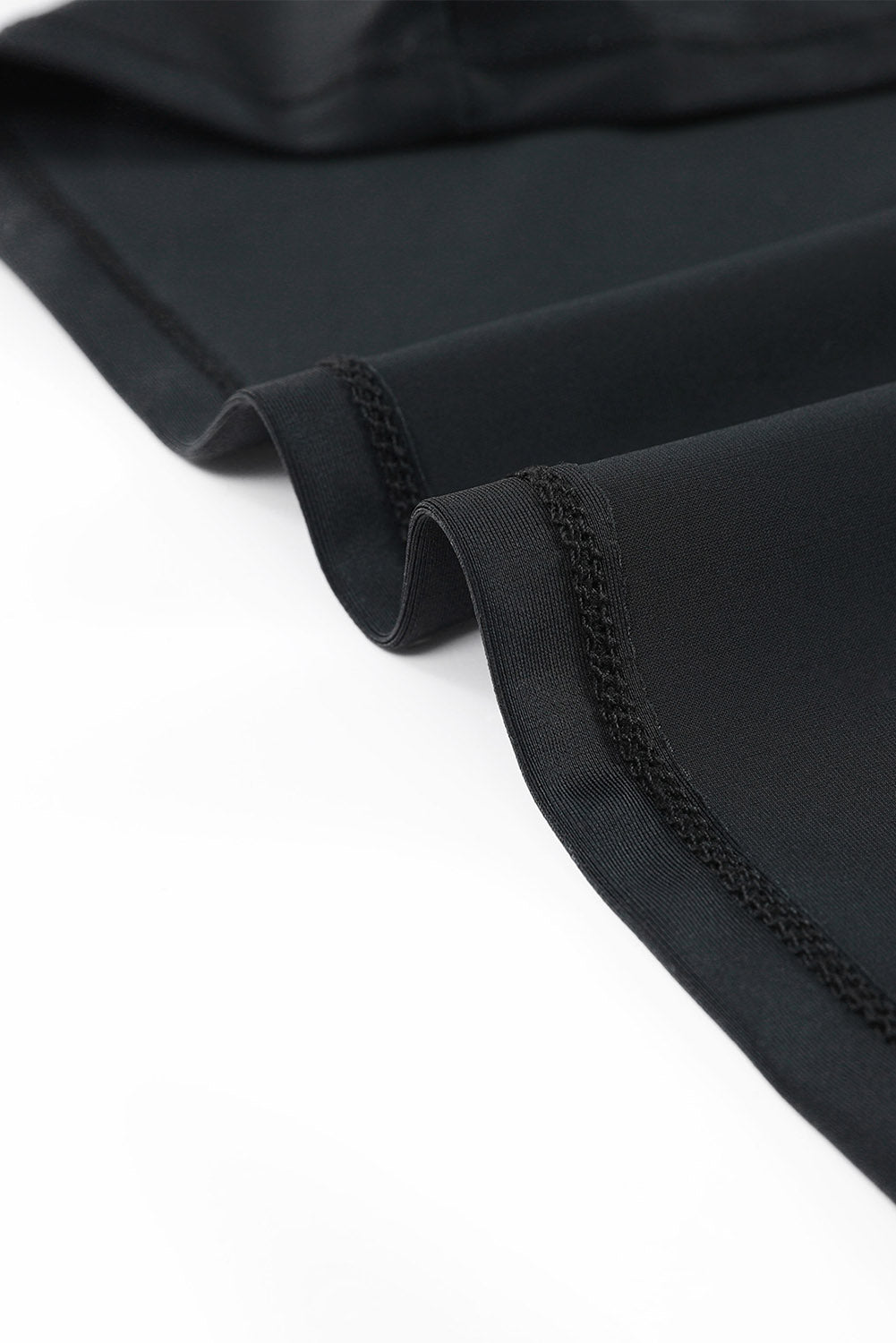 Black Zip Up Neckline Color Block Rashguard Top