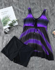 Tie Dye Ombre Swimdess Tankini Set