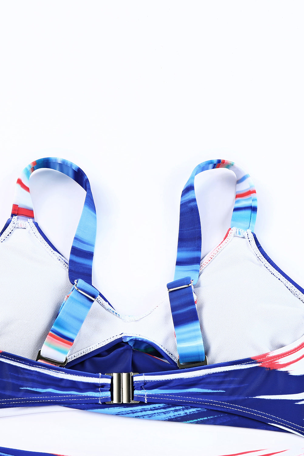 Multicolor Abstract Print Twist High Waist Bikini