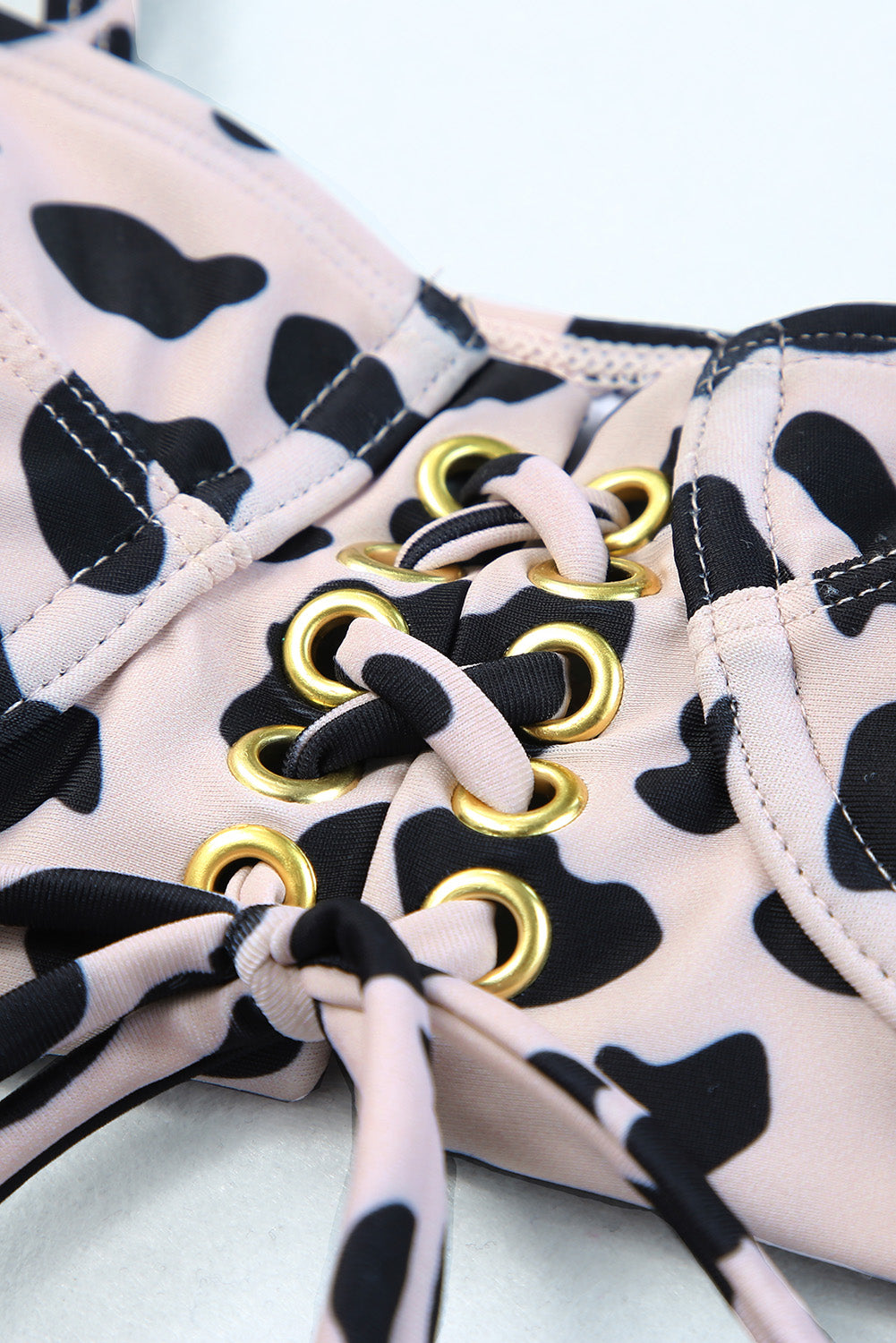 Frilled Leopard High Waist Bikini