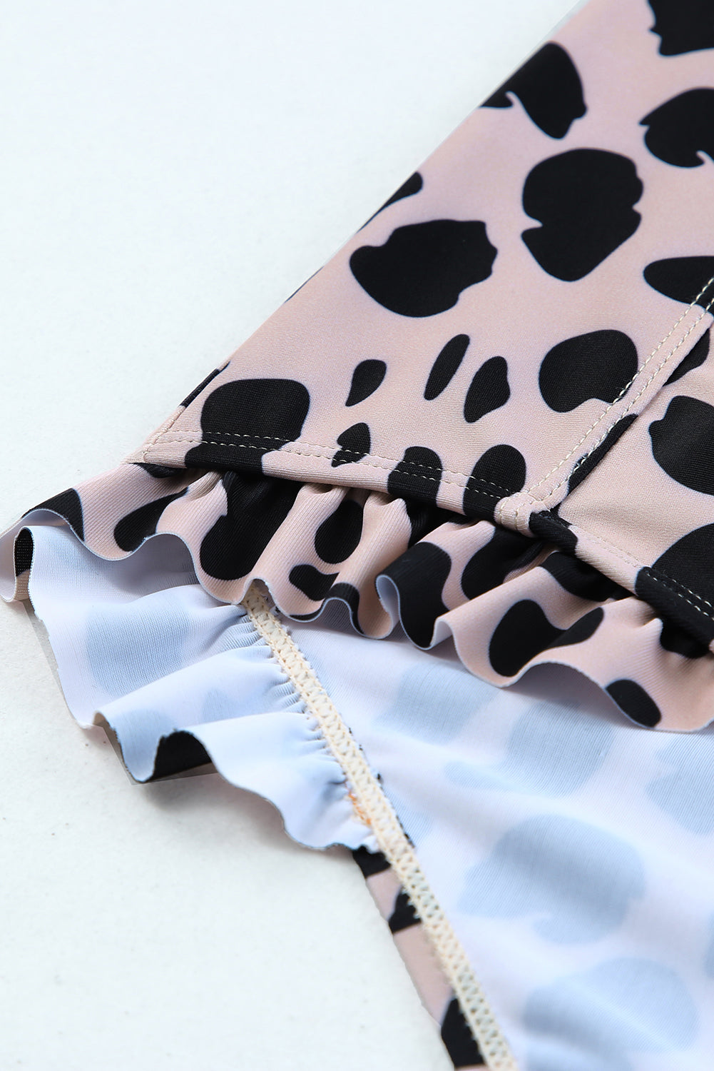Frilled Leopard High Waist Bikini
