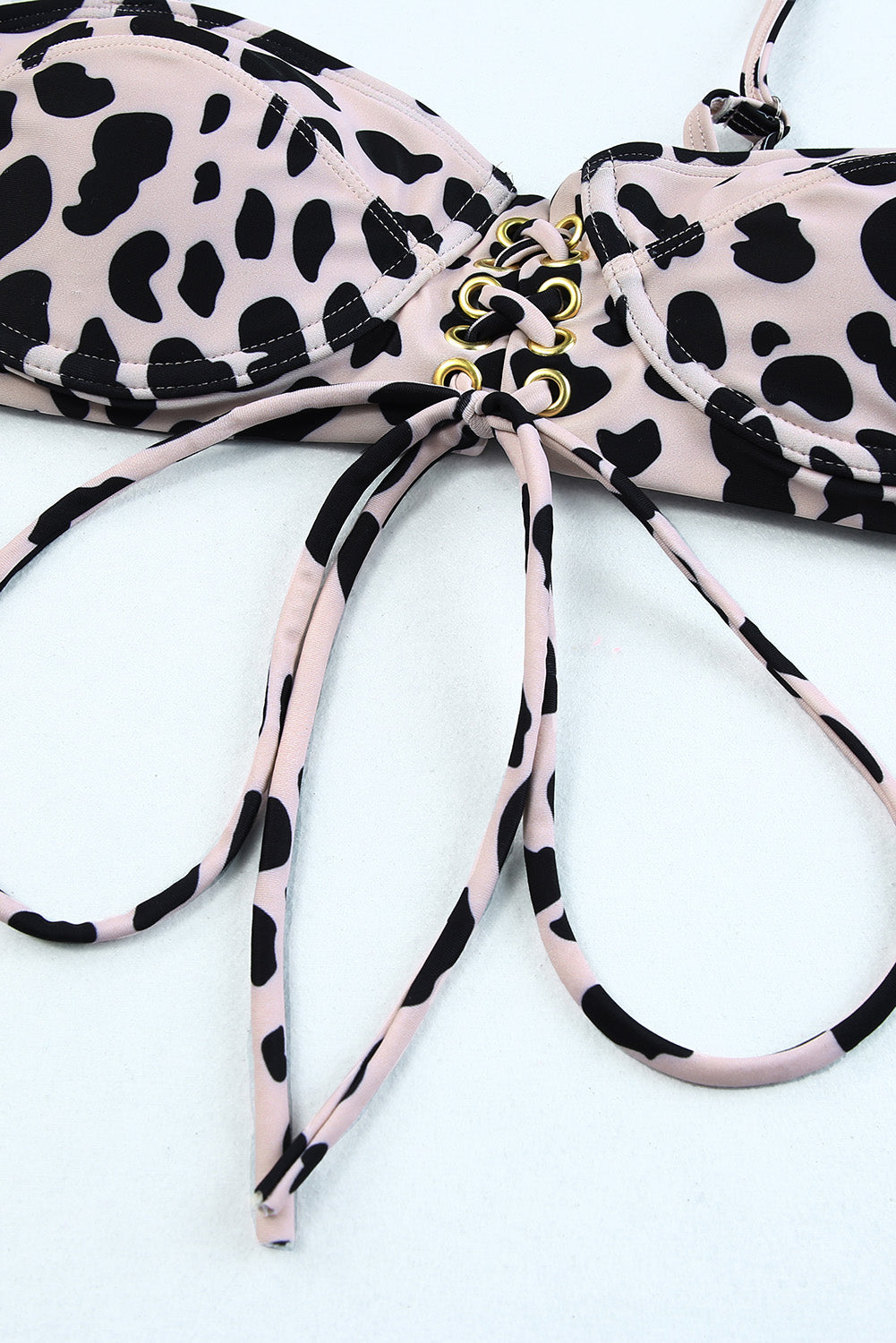 Frilled Leopard High Waist Bikini