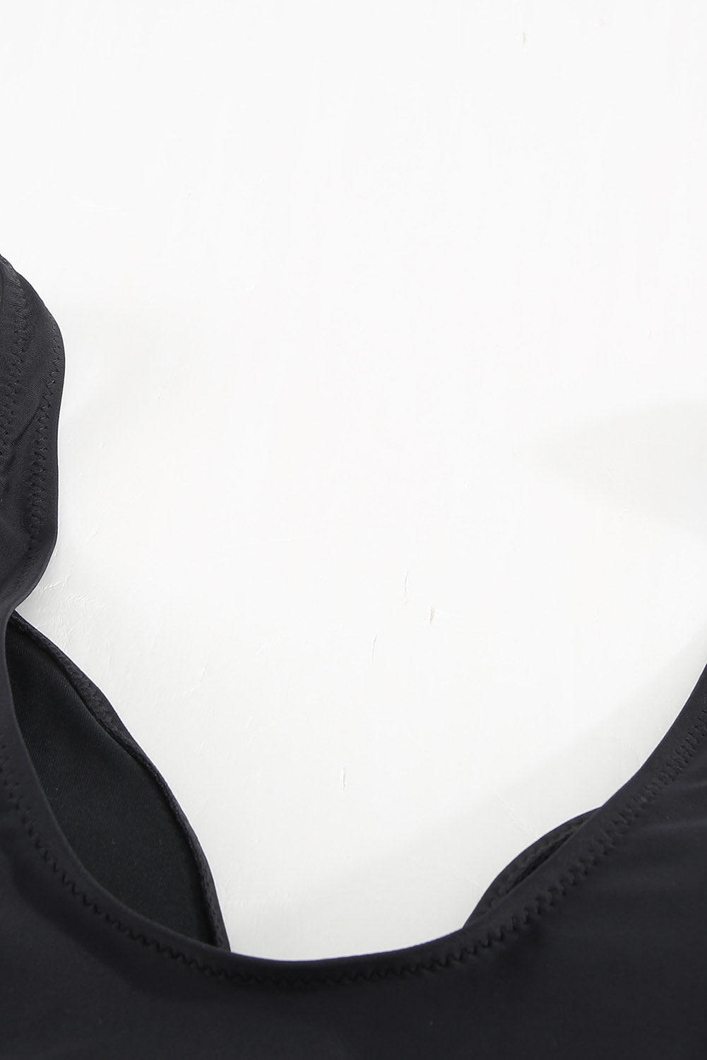 Black Sexy Solid Criss Cross Top Highwaist Swimsuit