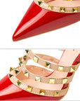 Elowyn Pointed Riveted High Heels
