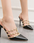 Elowyn Pointed Riveted High Heels