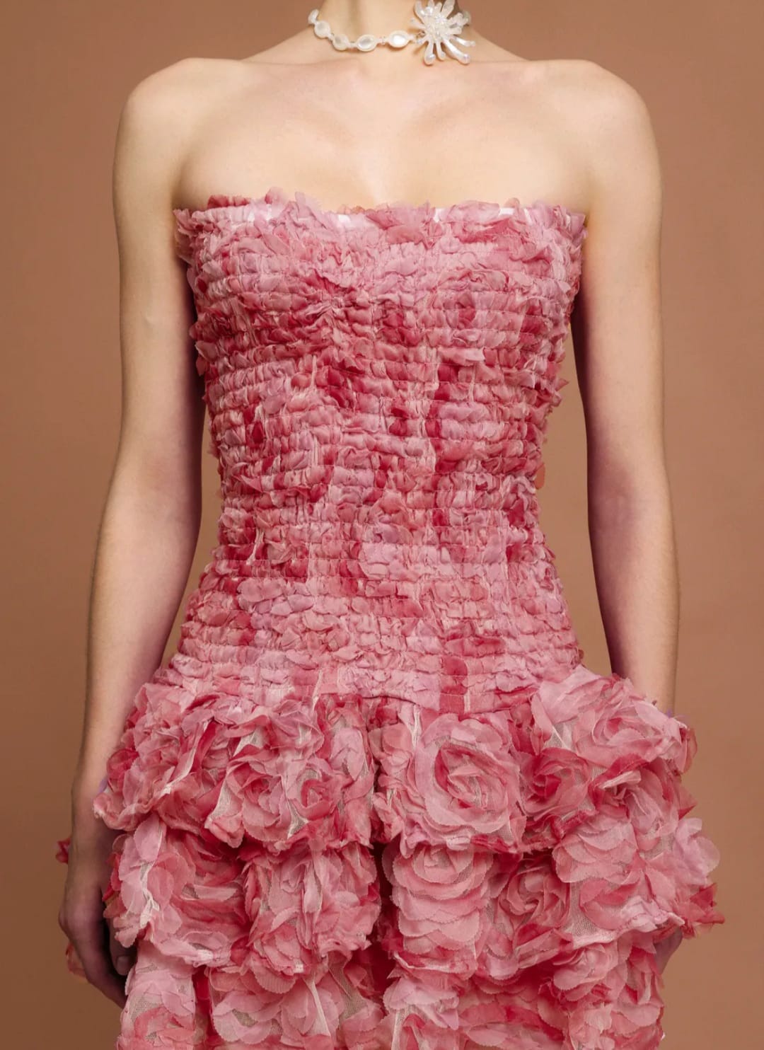 Marylene Floral 3D Folds Mini Dress