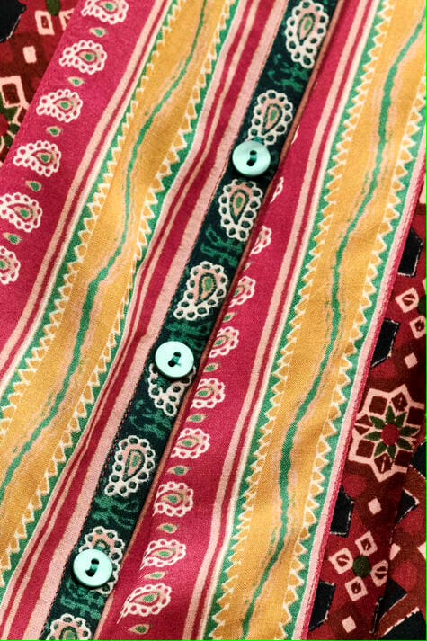 VERV Multicolor Boho Halter Maxi Dress